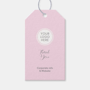Étiquette cadeau d'entreprise rose