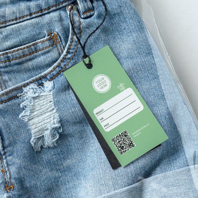 Étiquette cadeau d'entreprise verte (Créateur téléchargé)