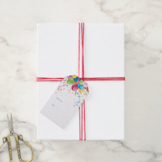 Étiquette cadeau des ballons de fête