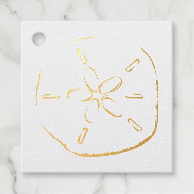 Étiquette-cadeau Dessin Dollar De Sable (Devant)