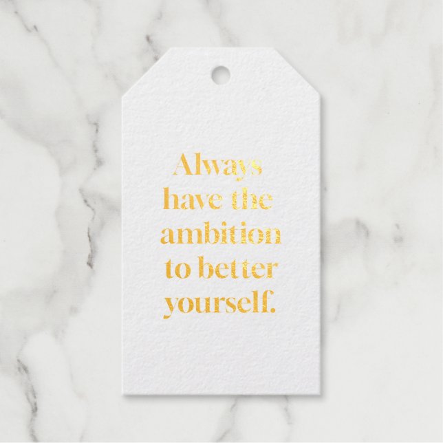 Étiquette cadeau d'huile d'ambition (Recto)