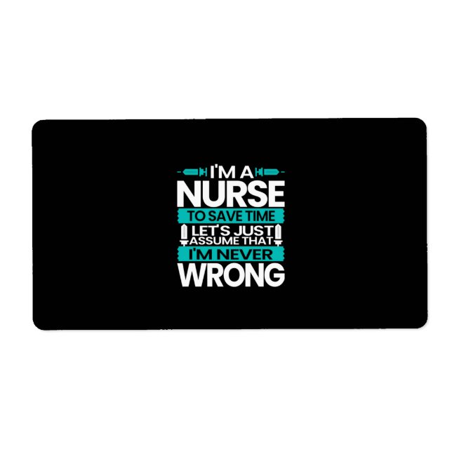Étiquette Cadeau d'infirmière | Je suis infirmière pour gagn (Devant)