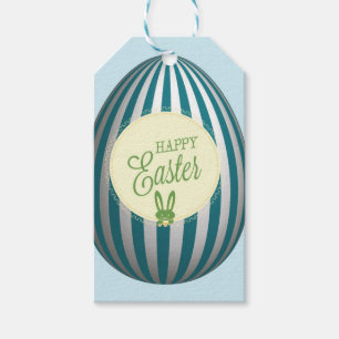 Étiquette cadeau d'oeufs de Pâques