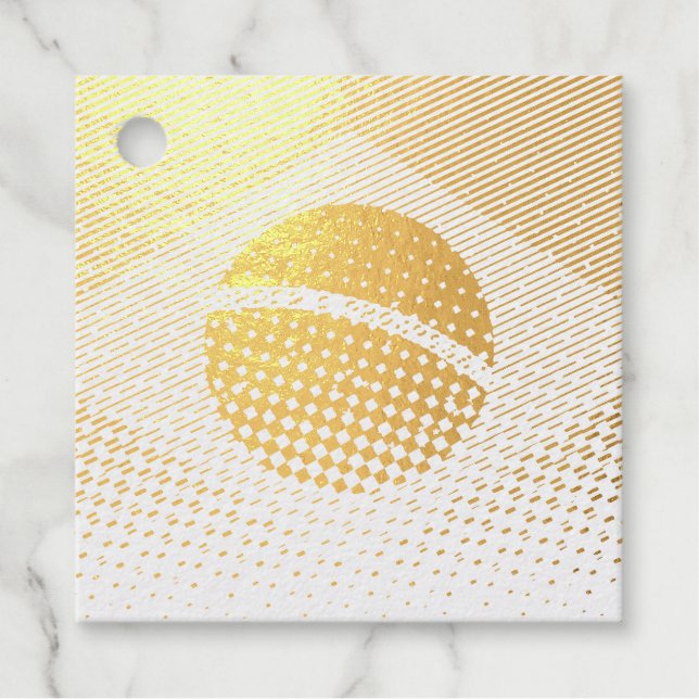 Étiquette-cadeau Drapeau Du Brésil Avec Effet Halftone (Devant)