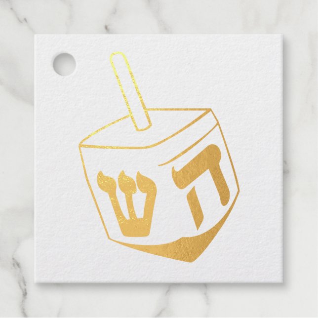 Étiquette-cadeau Dreidel (Devant)