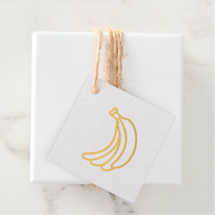 Étiquette-cadeau Drôles de faveurs de fête à la banane rétro éditab