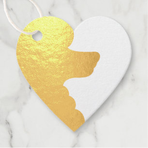 Étiquette-cadeau Élégant Poodle Or Ou Argent Foil Blank Favoriser B