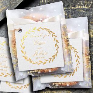 Étiquette-cadeau Élégante Branche traditionnelle d'olive Wreath Gol