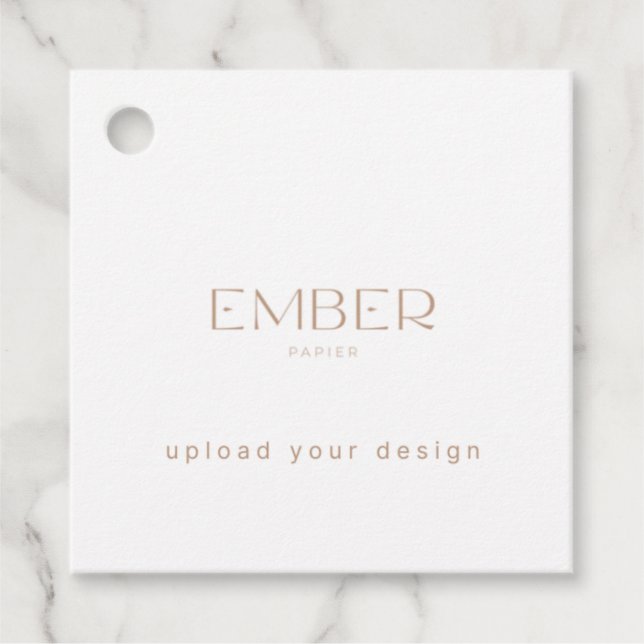 Étiquette cadeau Ember Papier 2x2 Téléchargez votr (Devant)