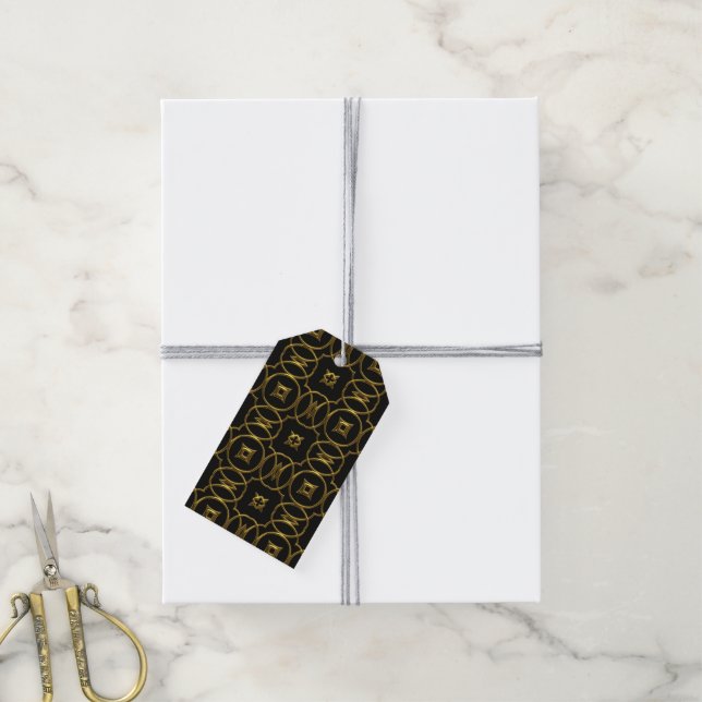 étiquette cadeau en or filigree (Avec de la ficelle)
