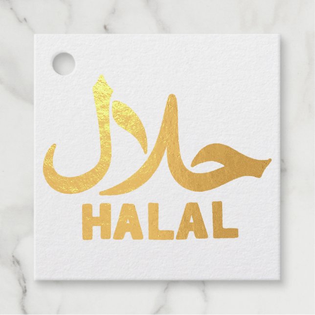 Étiquette-cadeau Entreprise anglaise arabe halal (Devant)