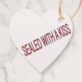 Étiquette-cadeau étiqueté avec un baiser citations d'amour