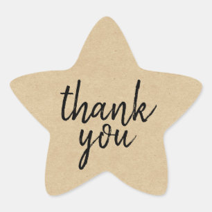 Étiquette Cadeau Étoile de Papier Kraft Chic Scrip