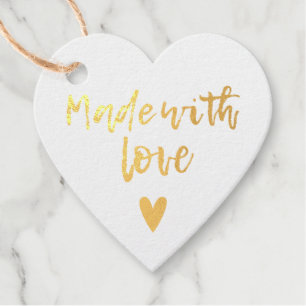 Étiquette-cadeau Fabriqué avec amour