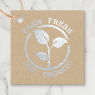 Étiquette-cadeau Ferme biologique Fraîcheur à thème