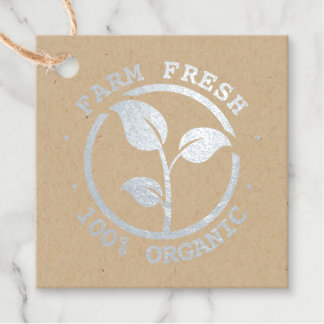 Étiquette-cadeau Ferme biologique Fraîcheur à thème