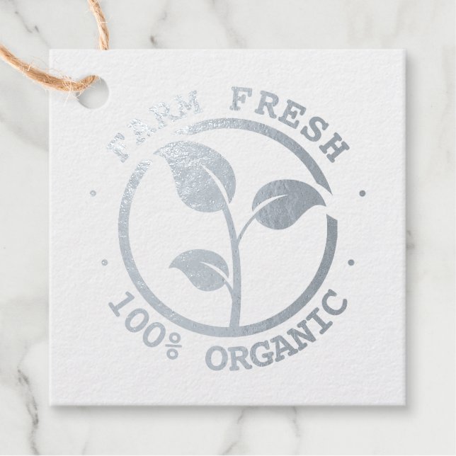 Étiquette-cadeau Ferme biologique Fraîcheur à thème (Devant)
