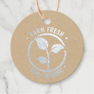 Étiquette-cadeau Ferme biologique Fraîcheur à thème