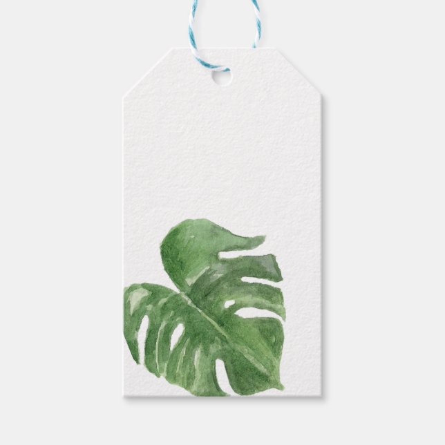 Étiquette cadeau feuille de plante fromage tropica (Devant)