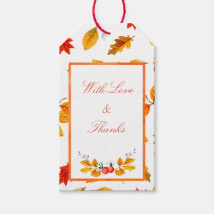 Étiquette cadeau Feuilles d'automne rustique