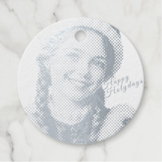Étiquette-cadeau Fille a le costume du Père Noël