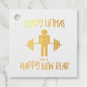 Étiquette-cadeau Fitness Funny Fitmas Noël Trainer Vacances