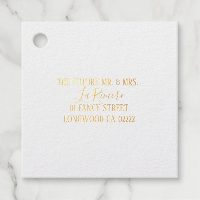 Étiquette cadeau Foil (Devant)