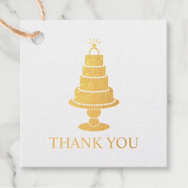 Étiquette-cadeau Gâteau mariage (Devant)