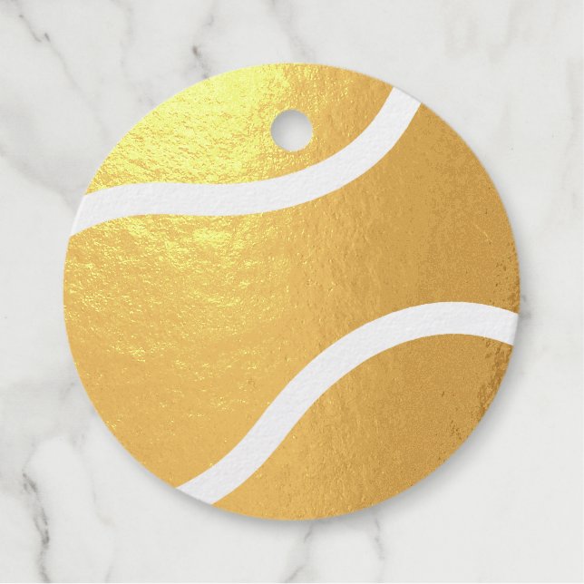 Étiquette-cadeau girly tennis thank you gold (Devant)