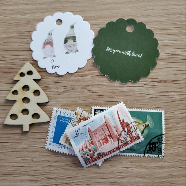 Étiquette cadeau Gnome de Saint-Jacques (Créateur téléchargé)