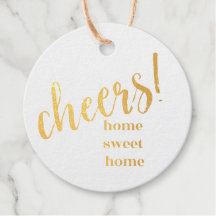Gold Foil Circle - "Bravo! Home Sweet Home"