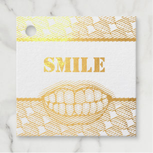 Étiquette-cadeau Golden Tooth Smile