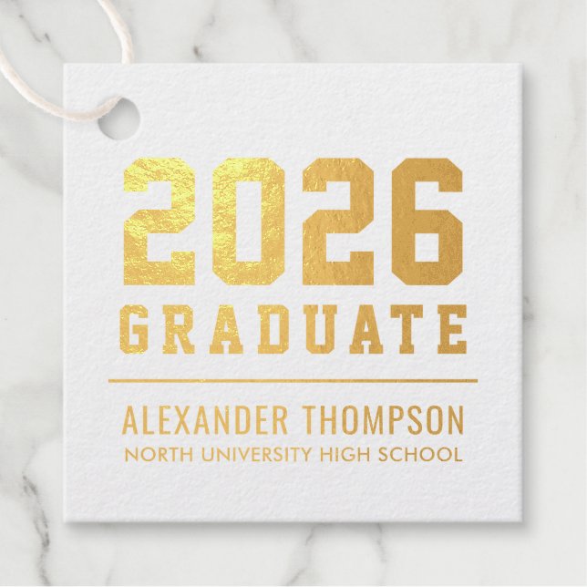 Étiquette-cadeau Graduate Modern Graduation Party 2025 (Devant)