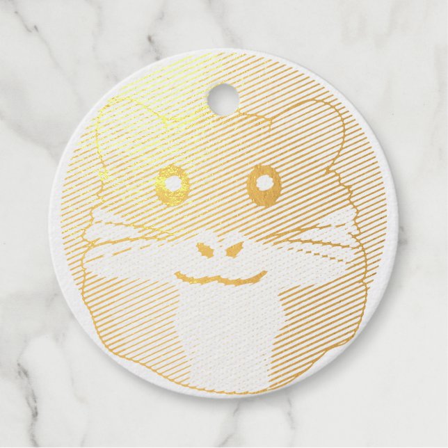 Étiquette-cadeau Hamster amusant et léger (Devant)