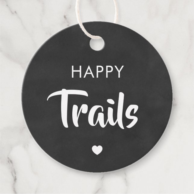 Étiquette cadeau Happy Trails, Noix & mélange de r (Devant)