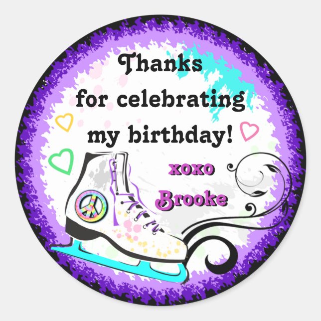 Étiquette cadeau Hip and Coloror Ice Skate (Devant)