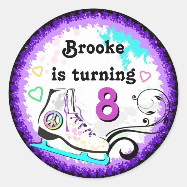 Étiquette cadeau Hip and Coloror Ice Skate (Devant)