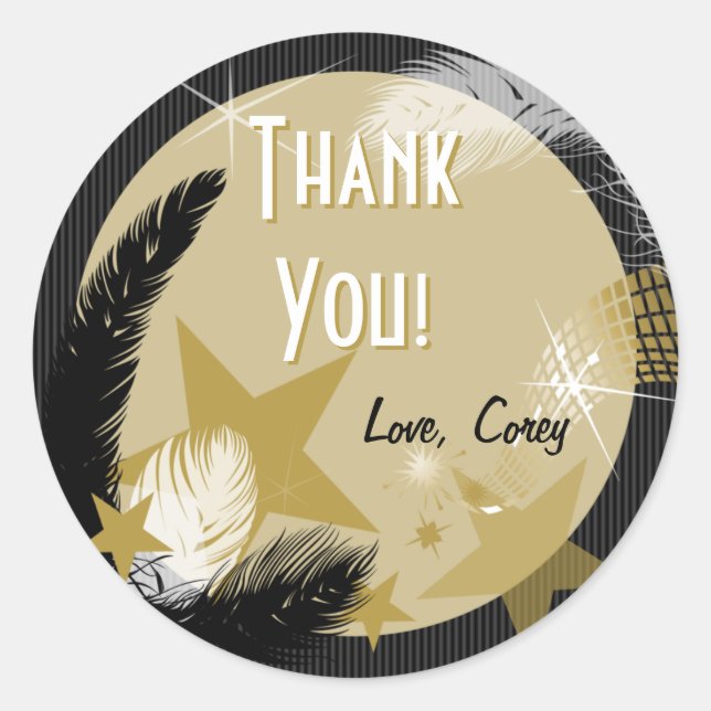 Étiquette cadeau Hollywood Glamor (Devant)