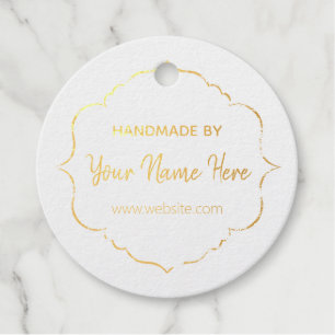 Étiquette-cadeau Huile d'or artisanale personnalisée