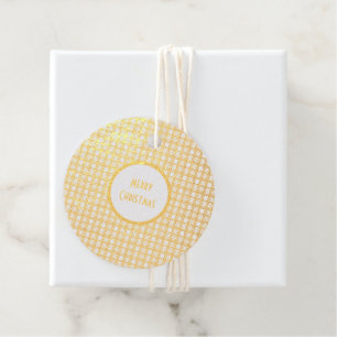 Étiquette-cadeau Huile d'or Plaid