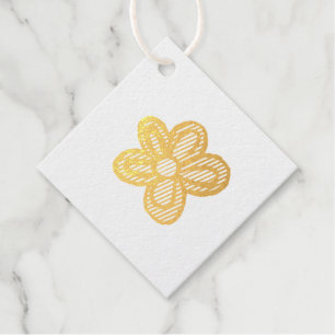Étiquette-cadeau illustration de fleurs