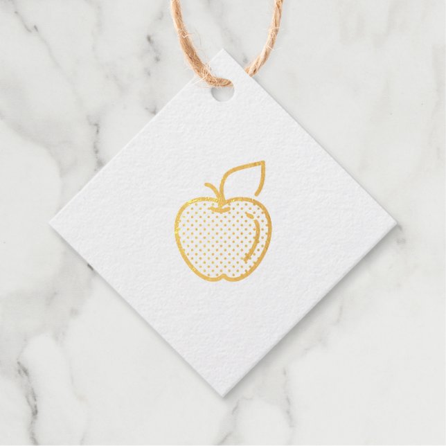 Étiquette-cadeau Image de fruit de pomme (Devant)