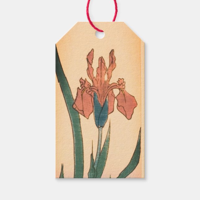 ÉTIQUETTE CADEAU IMPRIMÉ IRIS JAPONAIS (Devant)