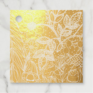 Étiquette-cadeau Jardin Magique Motif Encre Fantaisiste