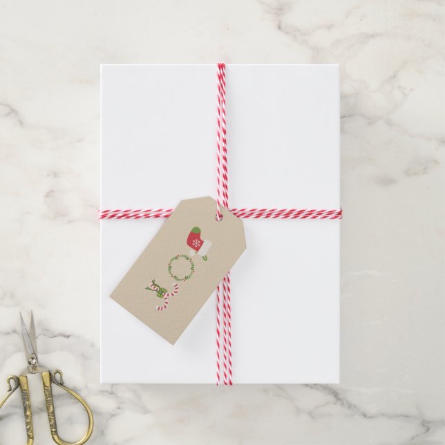 Étiquette Cadeau Joie (Avec de la ficelle)