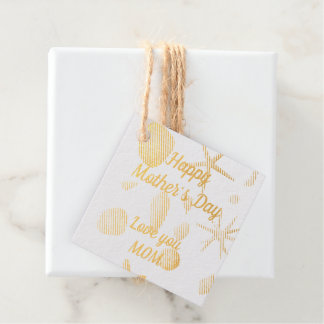 Étiquette-cadeau Joyeuse fête des Mères, Je t'aime Maman 