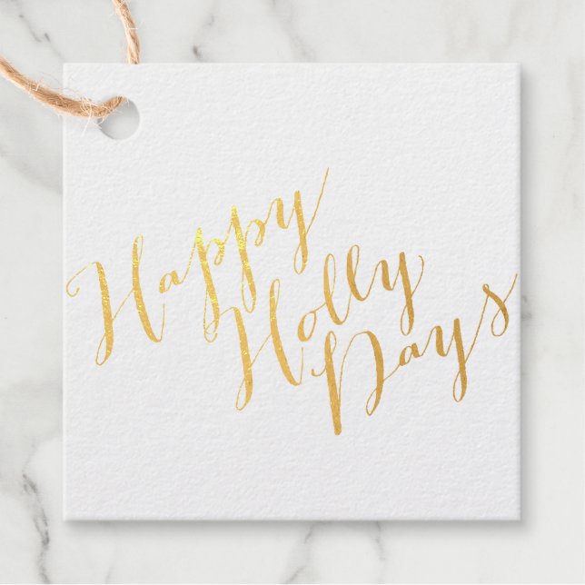 Étiquette-cadeau Joyeux Jours Holly (Devant)