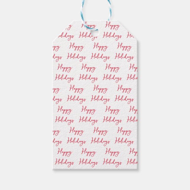 Étiquette cadeau Joyeux Joyeux Jours Cursive Scrip (Devant)