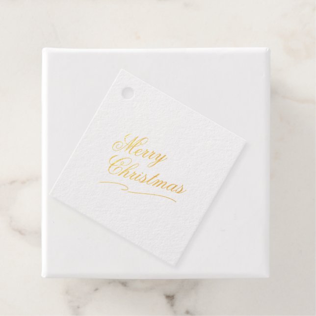 Étiquette-cadeau Joyeux Noël photo (Avec boite)