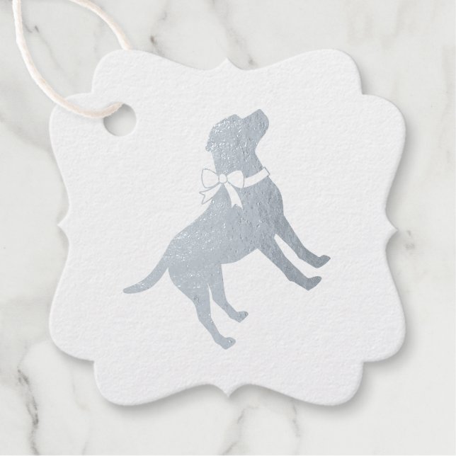 Étiquette-cadeau Labrador Chien Baby shower Blue Boy Lab (Devant)